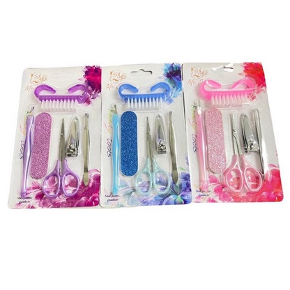 Paket Set Pembersih Kutikula Pada Kuku Menicure Pedicure 6 In 1 Pinset Gunting Kecil Pengasah Perapih Penyanggah Jari Alat Kotoran Kerajinan Kebersihan Meni Pedi Nail Art Murah Berkualitas Rawat Cleaning Sehat Beauty Tools Stuff Eqquipment Grosir Prakarya