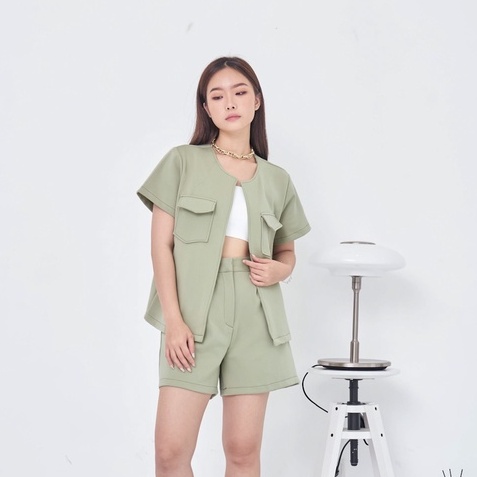 [TAVIA] SKYLAR SET  / SETELAN WANITA / BAJU SET CELANA PENDEK