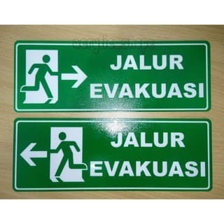

AKRILIK JALUR EVAKUASI 30X10CM + rantai rambu k3 ACRYLIC TANDA SIGN