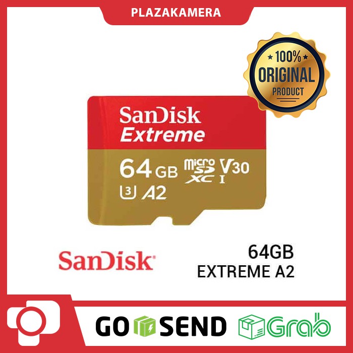 Sandisk Extreme A2 MicroSDXC Memory - 64GB