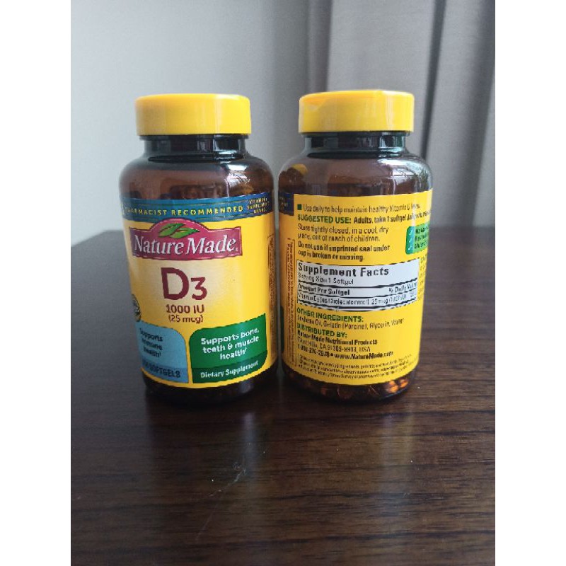 Nature Made D3 1000 IU 650 tablets