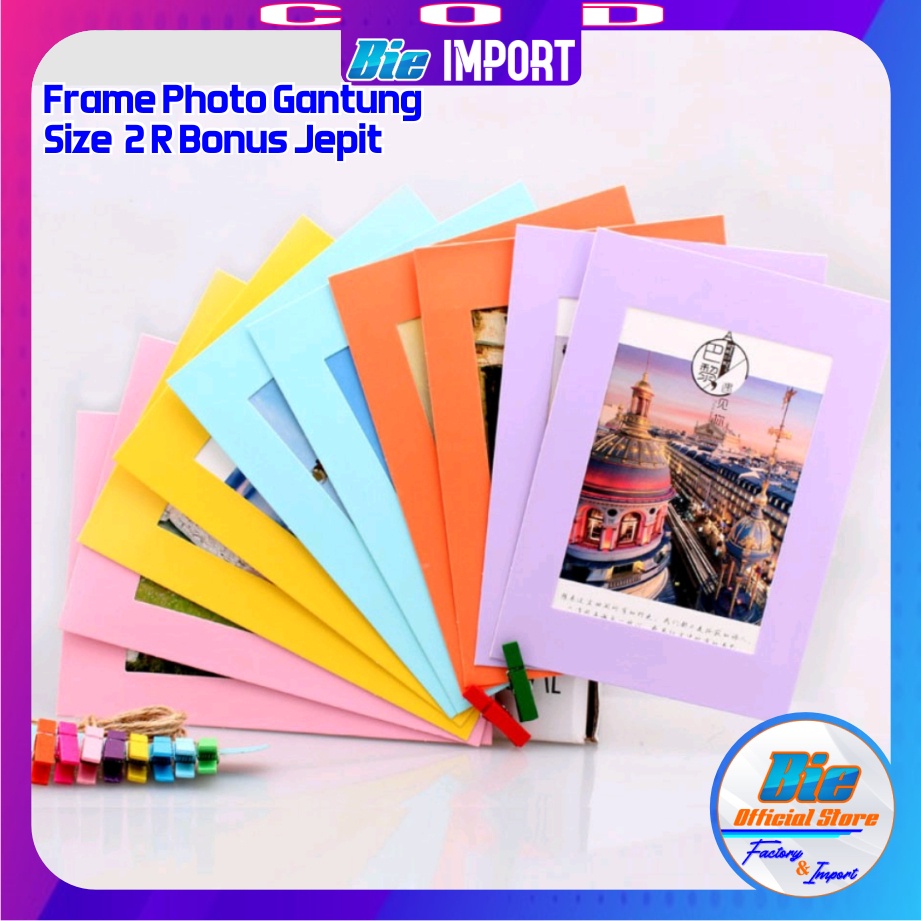 Frame Foto Gantung 2 R Bonus Jepit Foto Impor Best Seller