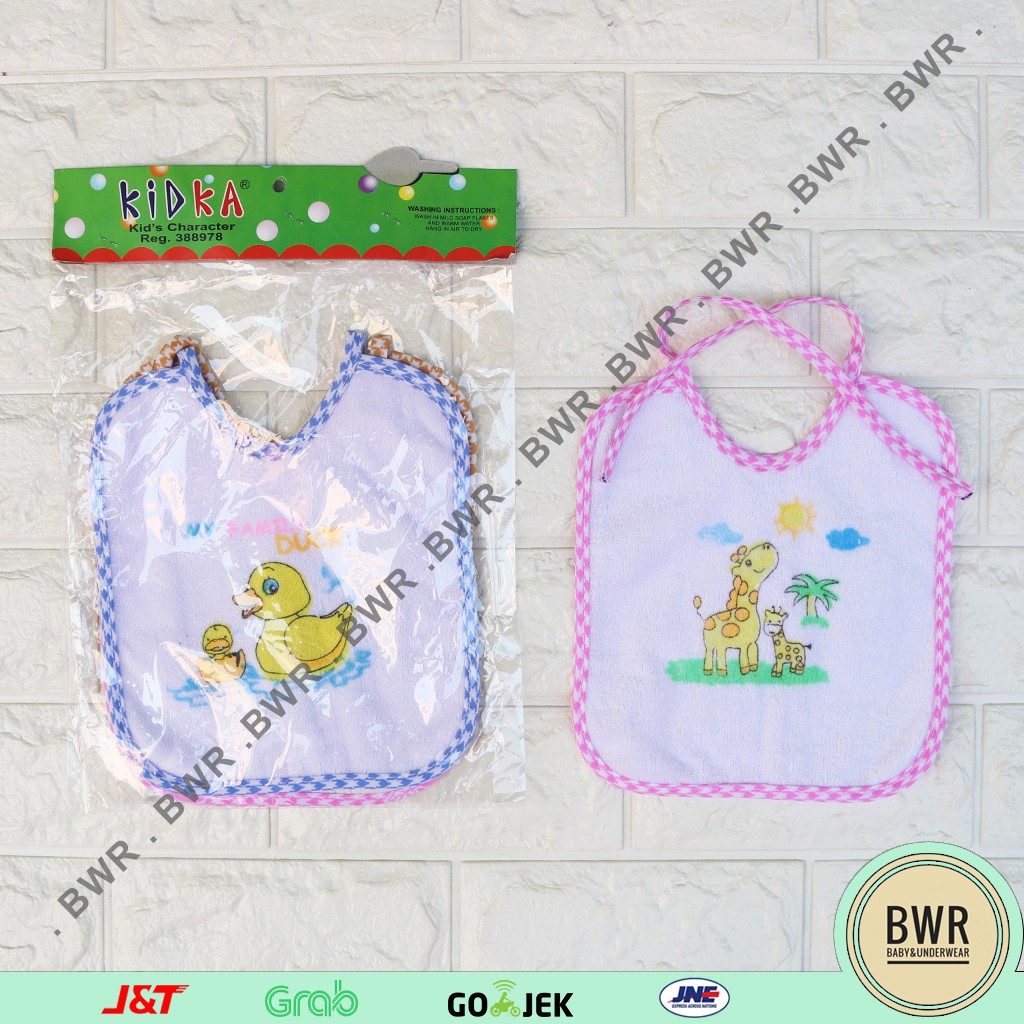 [ 3 pc ] Clemek Kidka | Slaber Tatakan Makan Bayi Kidka - Bwr