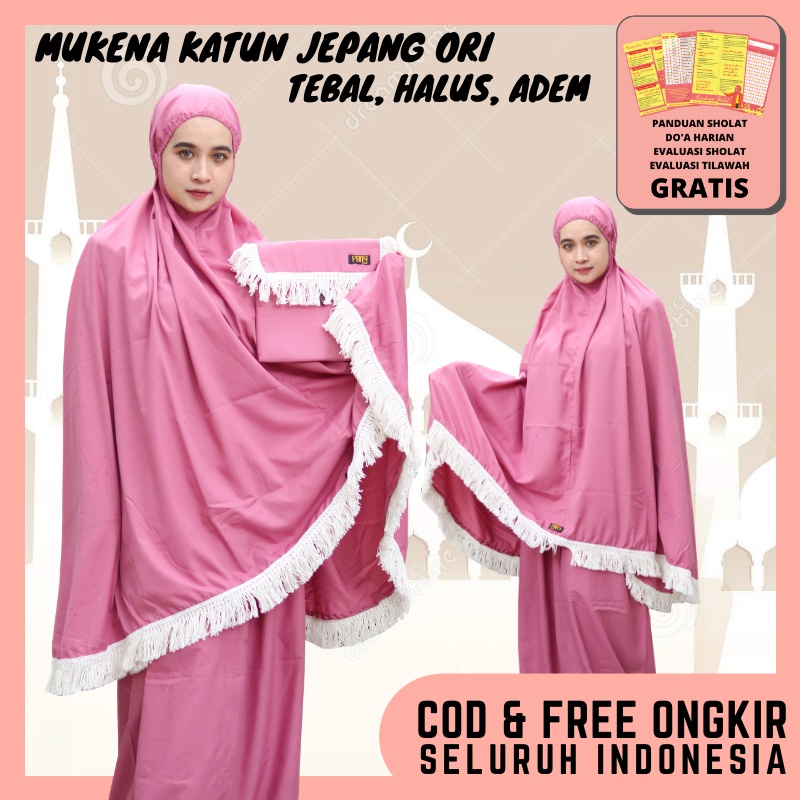 Mukena Katun Jepang Ori Rayon Premium Mukena Dewasa Jumbo Terbaru 2021 Mukenah Dewasa Murah
