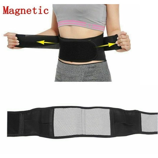 Tourmaline Pinggang Back Waist Support Sabuk Terapi Pemanas Penghangat Magnetic Protector Magnetik