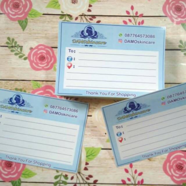 Stiker pengiriman/ shipping card 12*8cm