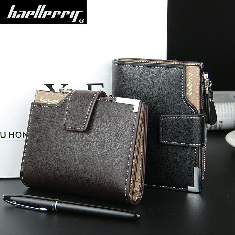 FYGALERY D1282 Dompet Pria Baellerry Ekslusif Dompet Pria Lipat Pendek Tanpa Kotak-2