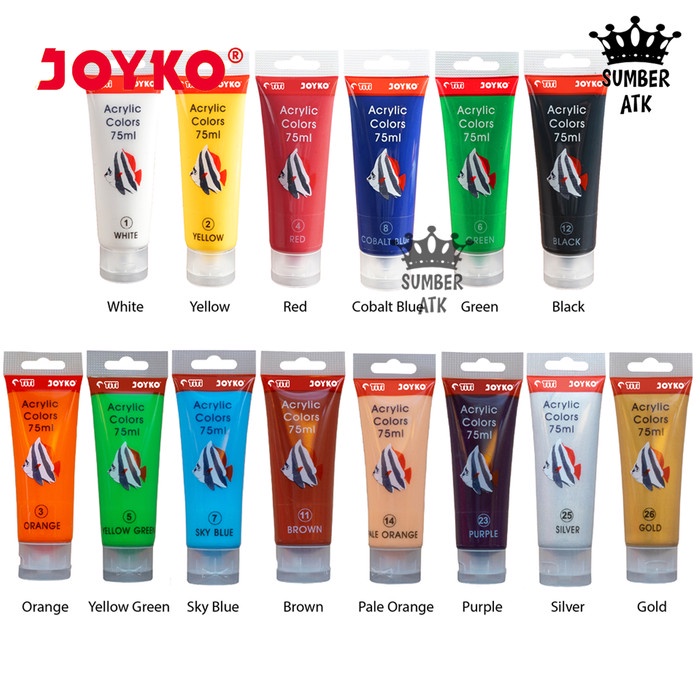 

Produk Terbaru Acrylic Color Cat Akrilik Joyko Titi Acc-75Ml