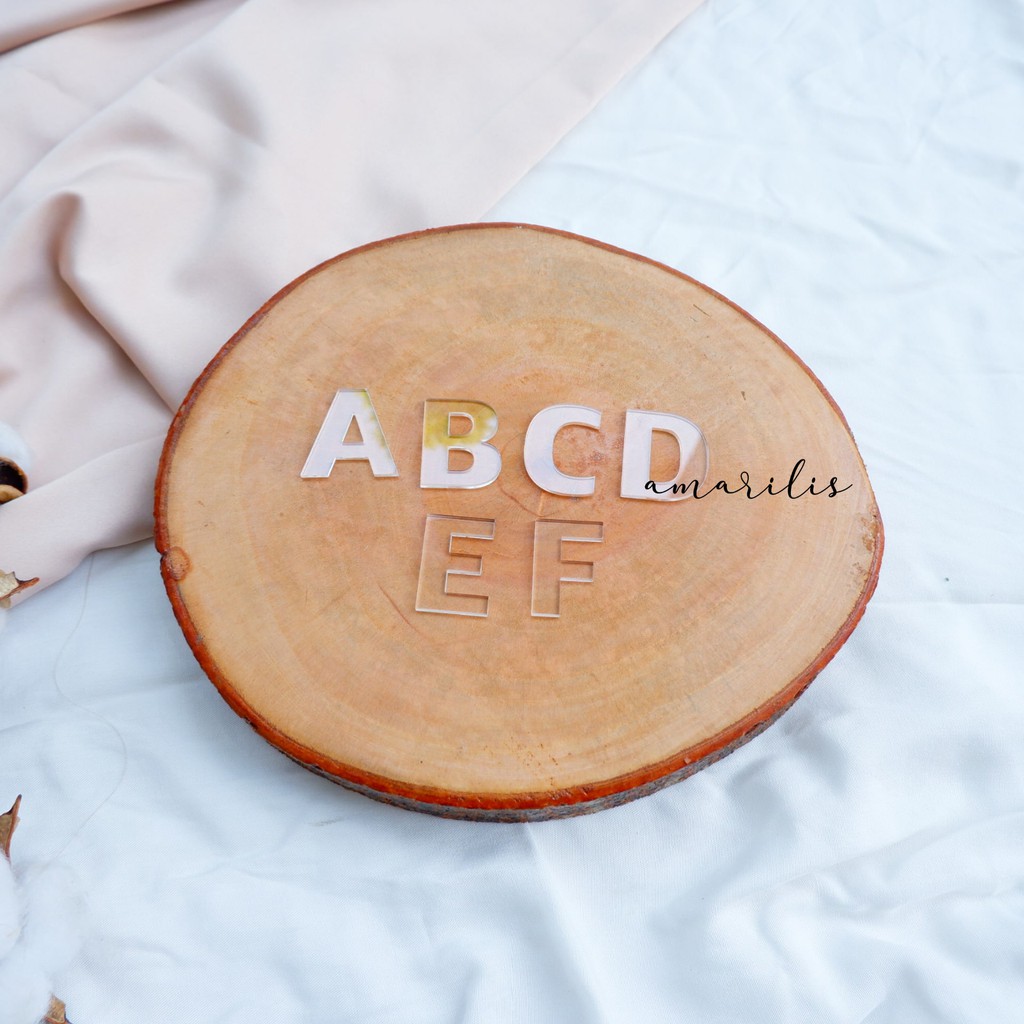 

386. CHIPBOARD ABJAD Akrilik Bening untuk mahar/diy