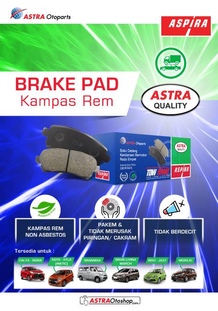 Brakepad kampas rem depan calya sigra new sirion new carry ORI TDW