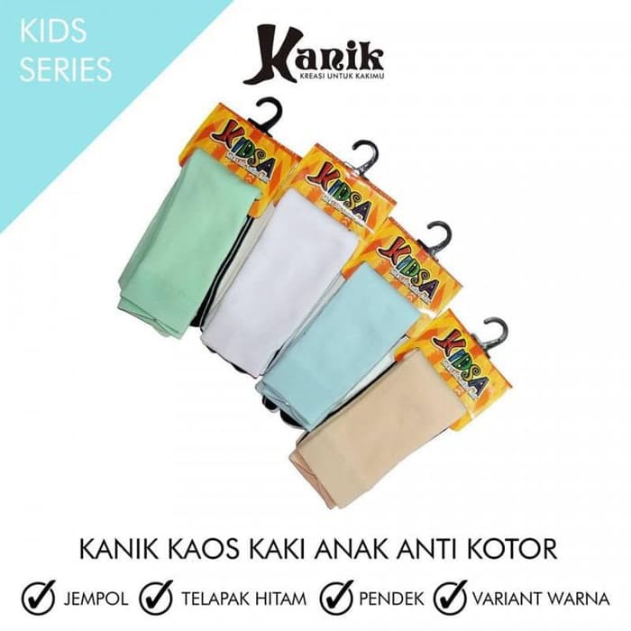 KANIK KIDSA BASIC TAPAK HITAM - Kaos Kaki Anak Jempol Tapak Hitam ( TH)