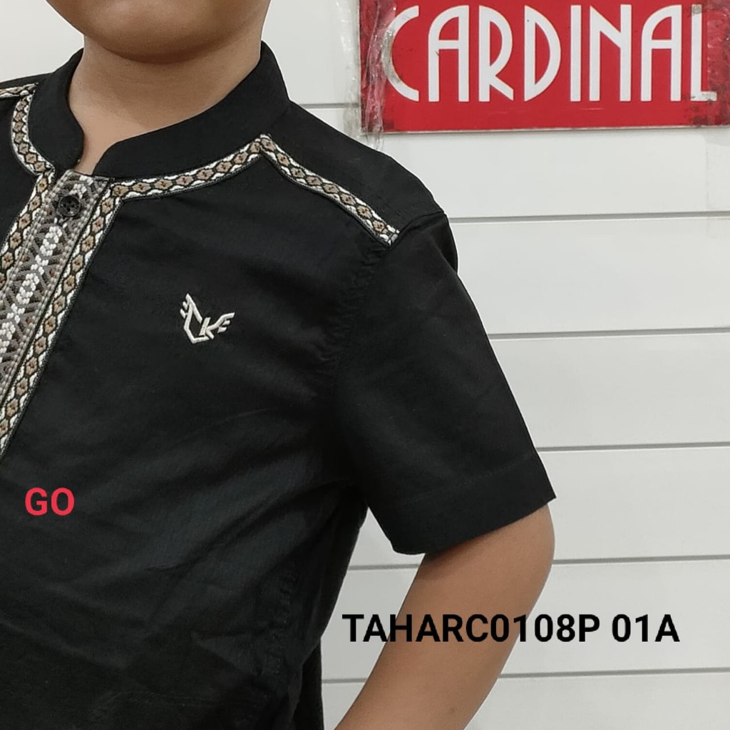 gos PJ CARDINAL KIDS KEMEJA KOKO Anak Laki Laki Baju Muslim Pendek Pakaian Atasan Taqwa