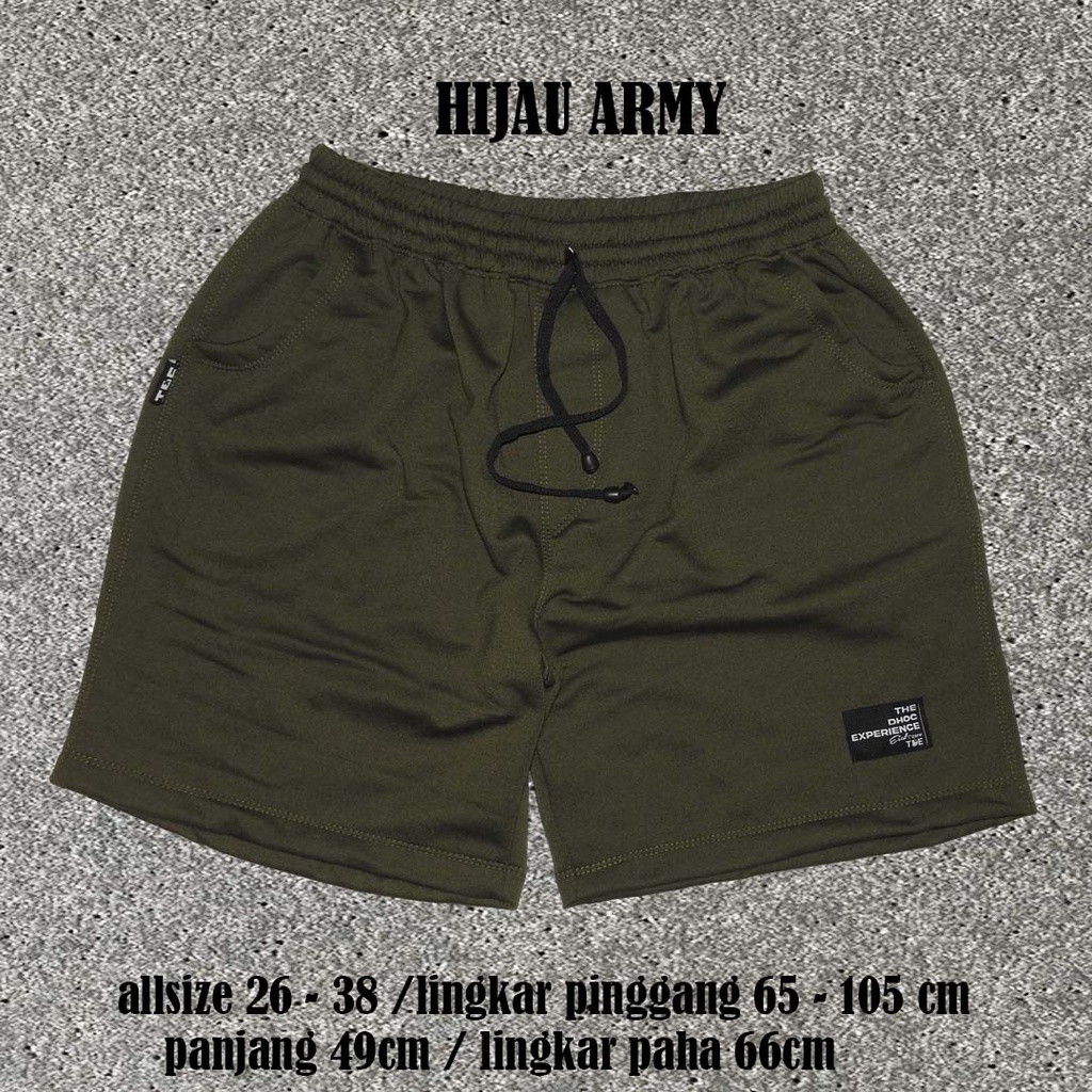 boardshort/boxer/pria/wanita/unisex/hijauarmy