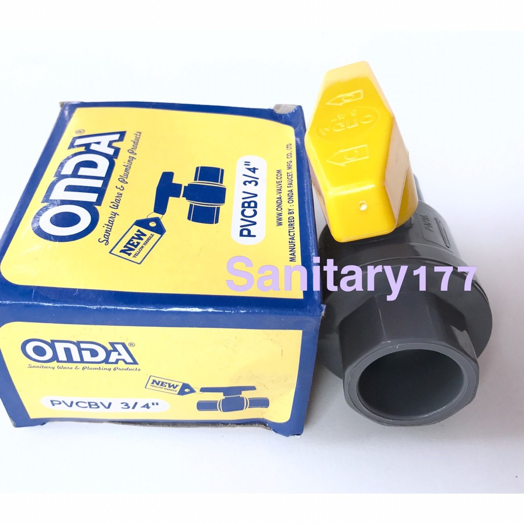 Ballvalve ONDA 3/4 inch ori - Stop Kran Onda ball valve PVC fitting sambungan kran dan pipa valve angle setop 3/4in  /F12