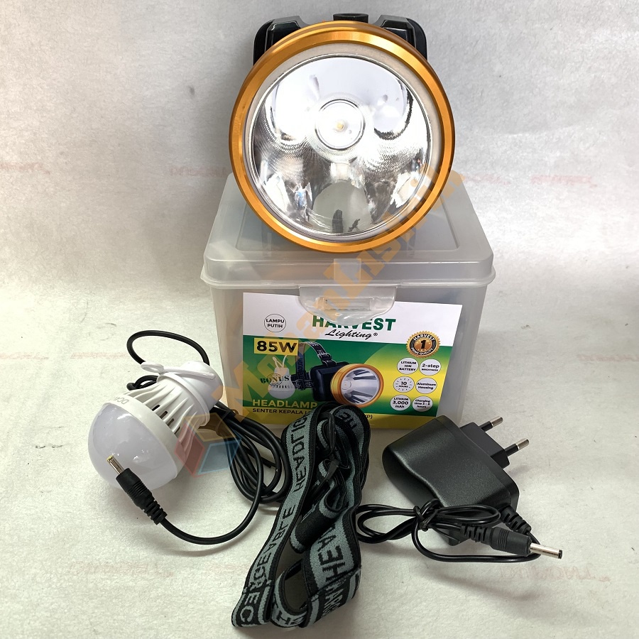 Senter Kepala Led Harvest 85 Watt 85W Headlamp Harvest - Cahaya Putih