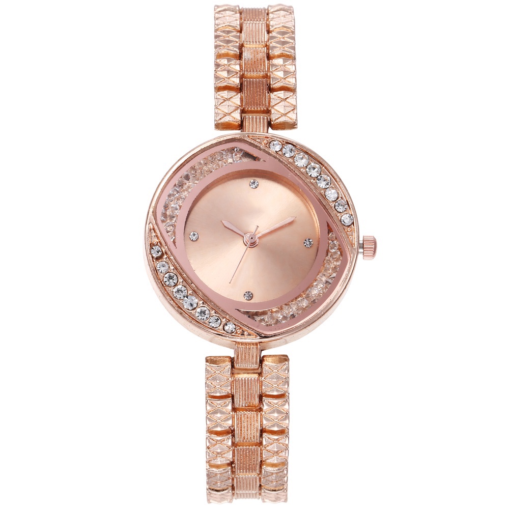 COD JAM TANGAN WANITA RANTAI MAGNET ANGSA SWAN IMPORT GROSIR PREMIUM WATCH JAM FREE BATERAI G33-Rose goid