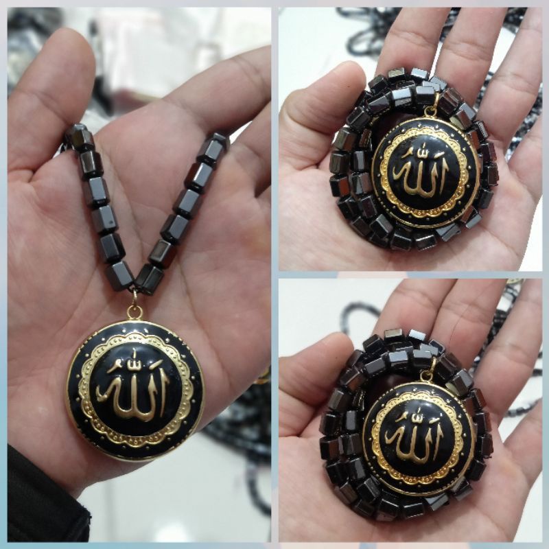 Kalung GANNAMYONG premium,kalung magnet+gelang, lafadz Allah ukuran 60cm lengkap dengan sertifikat