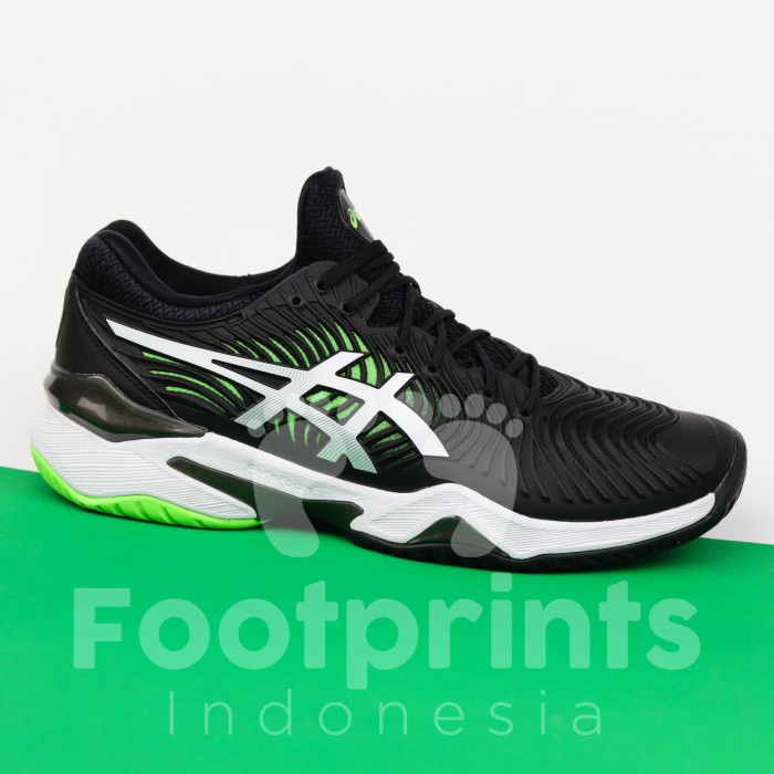 Sepatu Tenis Asics Court FF 2 Novak Black Green Tennis Shoes Original