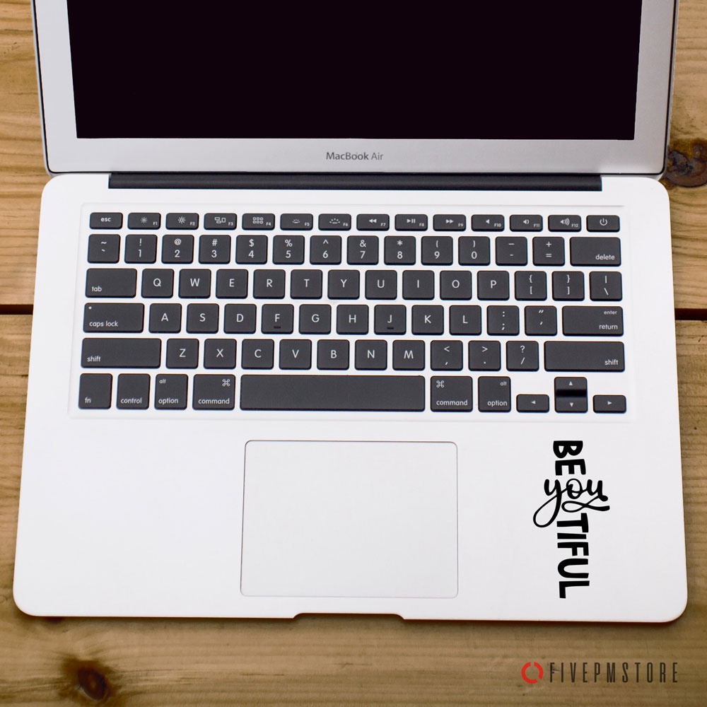 Stiker beyoutiful  - sticker beautiful untuk laptop Mac Asus Acer