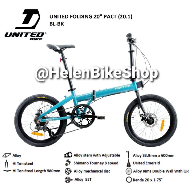 (Khusus Indah Cargo/ Kargo/JNE Trucking)Sepeda lipat 20 inch Pact united