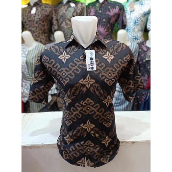 Batik Pria Sogan Lengan Pendek