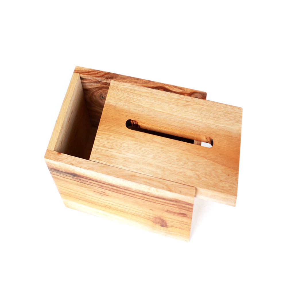 FM - Tempat Tisu Kayu Kotak Kecil Size 13 x 12 x 9 cm Minimalis