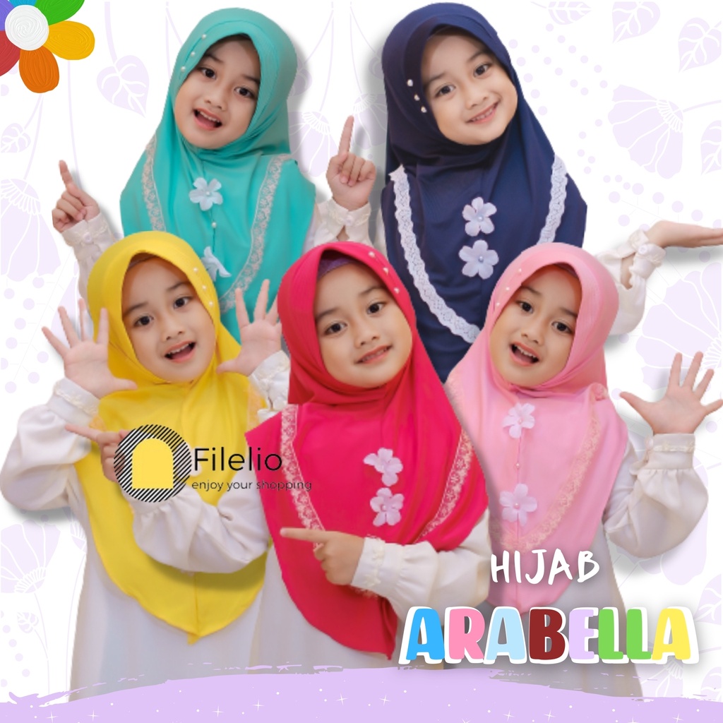 Kerudung Anak TK MURAH ARABELLA VARIASI BUNGA / Jilbab Anak Terbaru / Hijab Anak Murah / Fashion Anak / Kado Ultah