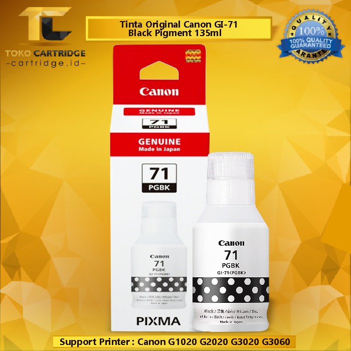 Tinta Canon Original GI-71 GI71 GI 71, Refill Ink Printer PIXMA G1020 G2020 G3020 G3060