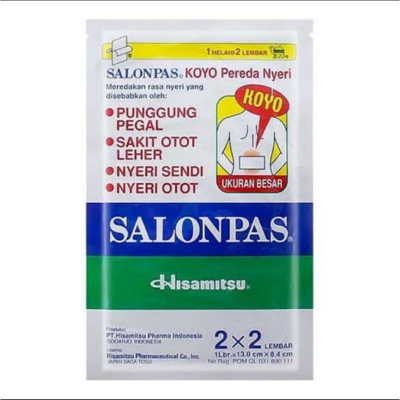 Salonpas Koyo Ukuran Besar Isi 2 X 2 Lembar | Salonpas Jumbo