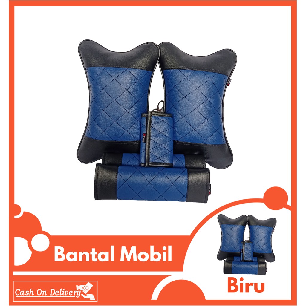 Set Bantal Mobil Premium 3 in 1 Bantal Seatbelt dan Kunci STNK Aksesories Mobil