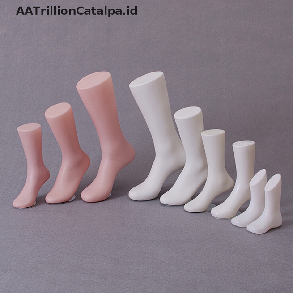 Aatrillioncatalpa 1pc Manekin Kaki Anak Bahan Plastik Keras Untuk Display Sepatukaos Kaki