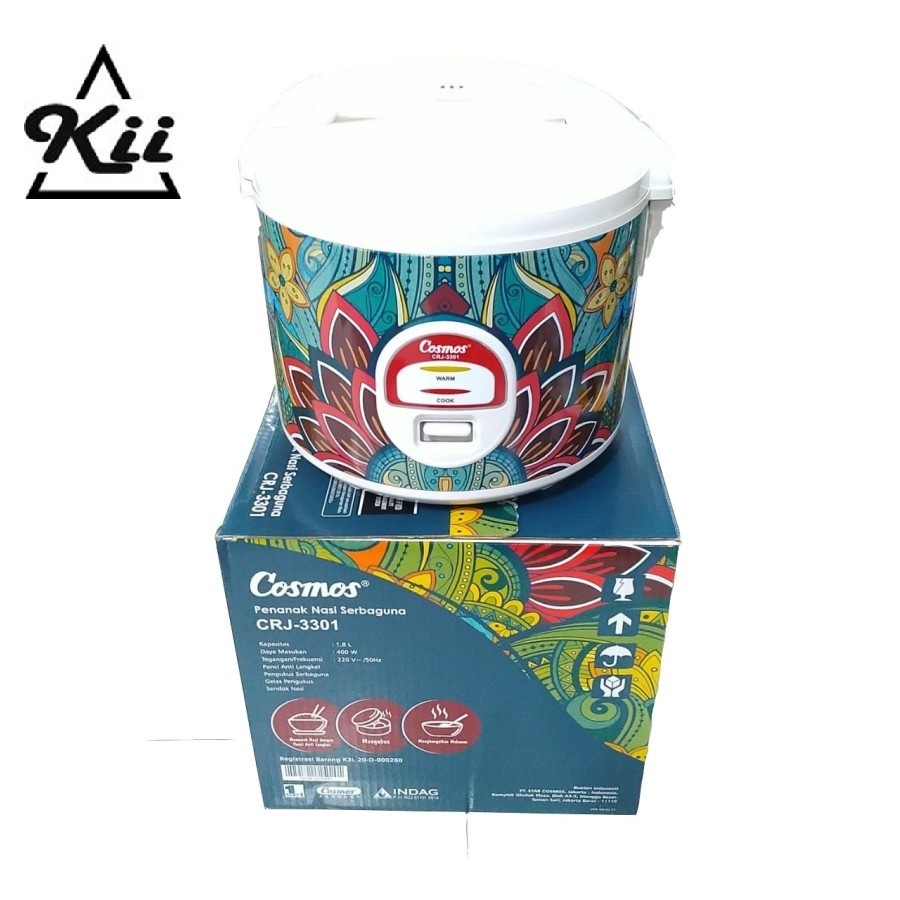 Cosmos CRJ-3301 Rice Cooker 1,8L - Cosmos Penanak Nasi Anti Lengket