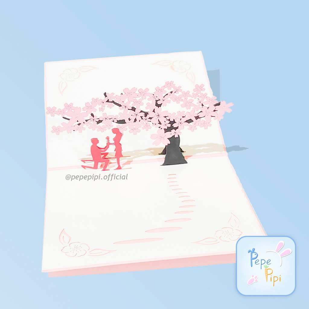 

Pop Up Card Sakura Propose Nembak Tembak Valentine Keberuntungan Kartu Ucapan Card