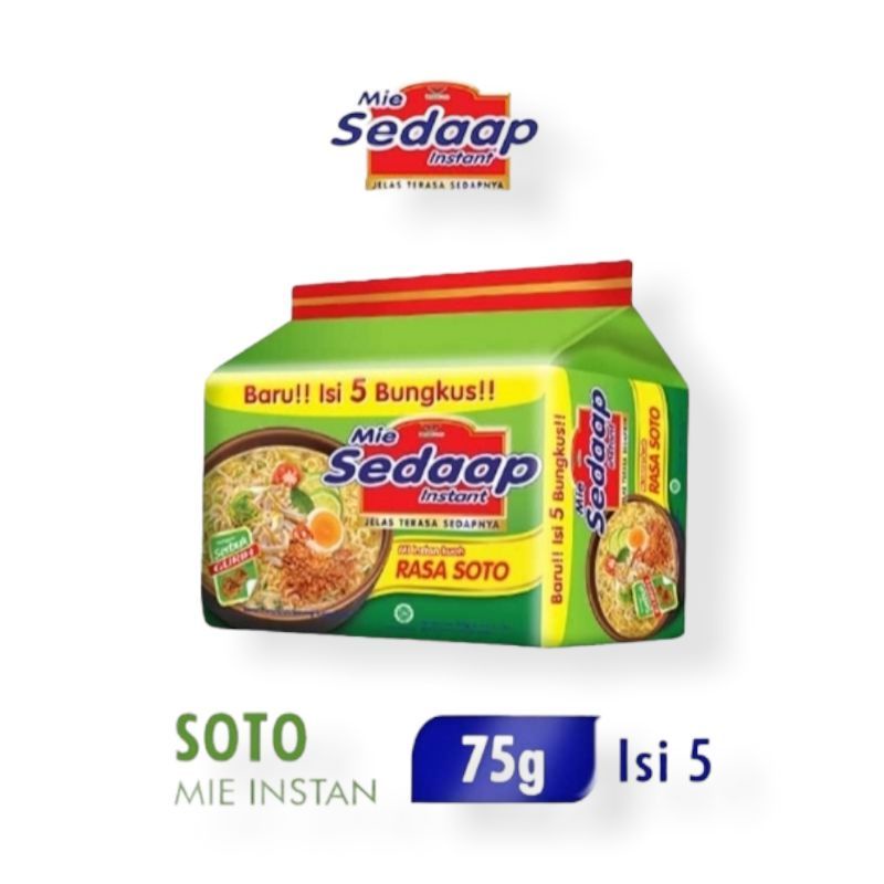 

Sedap Soto Mie Instant Kemasan isi 5 Bungkus