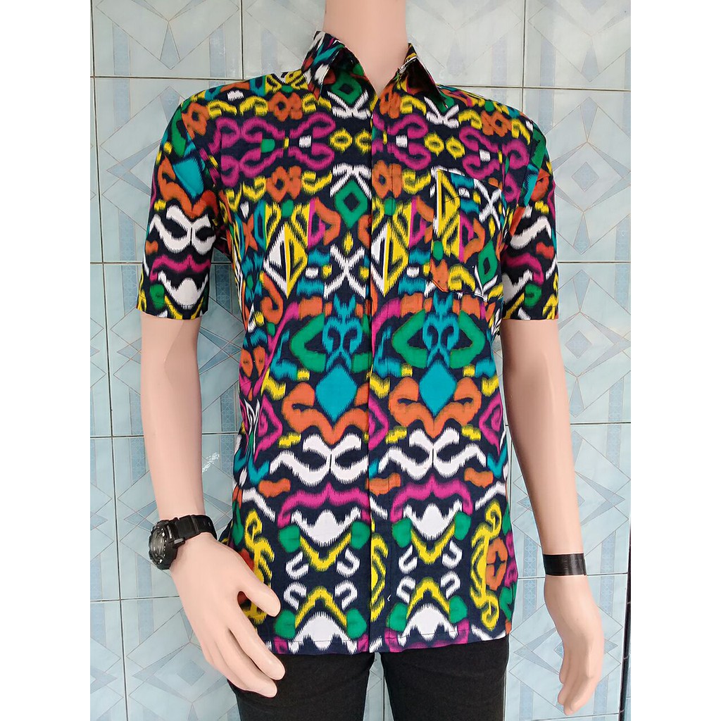 BAJU BATIK ANAK MUDA BAJU BATIK MODERN BAJU BATIK PRIA MOTIF CERAH