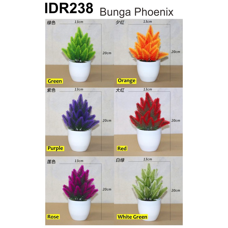 ☀INDOLAND☀ Ornamen Tanaman Hias Plastik Pot Dan Bunga Artificial Daun Rambat Monstera Kering R233 R234 238