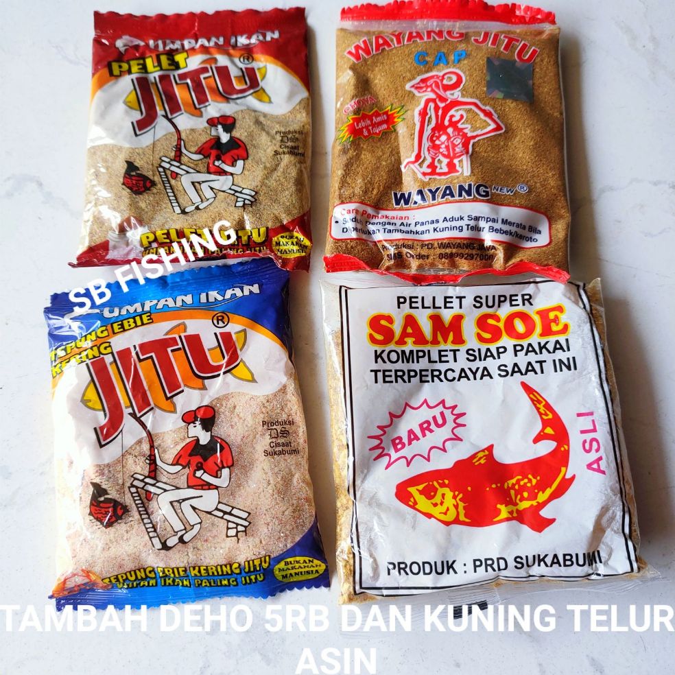 Pelet Wayang choya - jitu merah - ebi - Sam Soe - Umpan pelet mancing harian