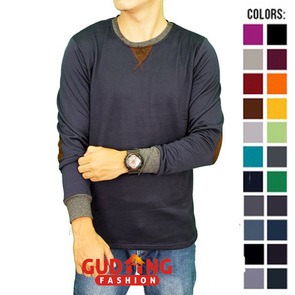 Long Sleeve Men's T-Shirts - Banyak Pilihan Warna PAN (COMB)