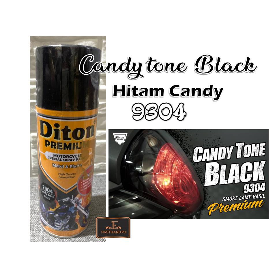 Cat Pilox Diton Premium Candy Tone Black 9304 400cc Smoke Hitam Gelap Transparan
