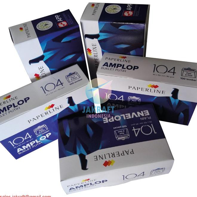 

Amplop Putih Polos Paperline 104 Isi 100 (95 X 152 Mm) 80 Gram Gsm