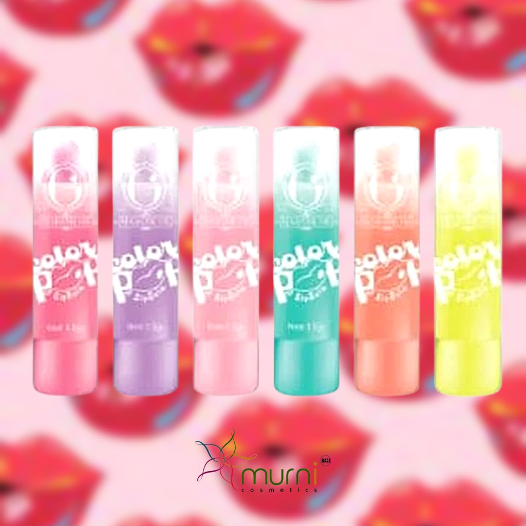 MADAME GIE COLOR POP LIP BALM  (1SET-6PCS)