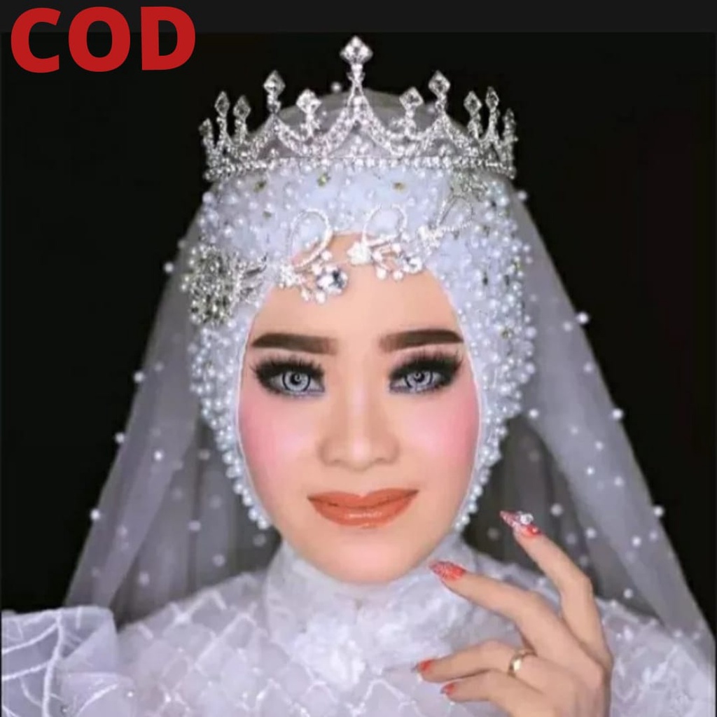 Headpiece pengantin payet manik ibu besan, headpiece tile mutiara , aksesoris pengantin