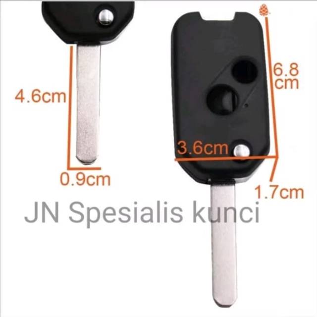 Casing kunci lipat (Filp key) Honda Jazz, Mobillio, C-RV, Freed, Accord, city,2tombol