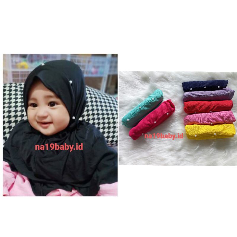 Hijab/Jilbab Bayi Anak Perempuan Mutiara Jersey