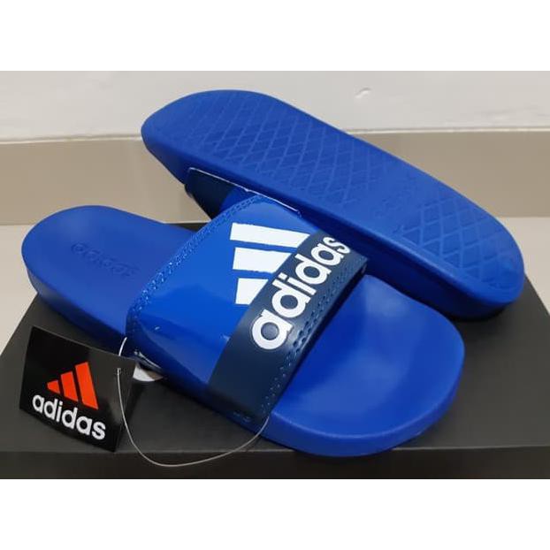 SANDAL PRIA / WANITA / SLIDE ADIDAS VOLOOMIX UPPER GRADATION BLUE DARK BLUE KUALITAS PREMIUM