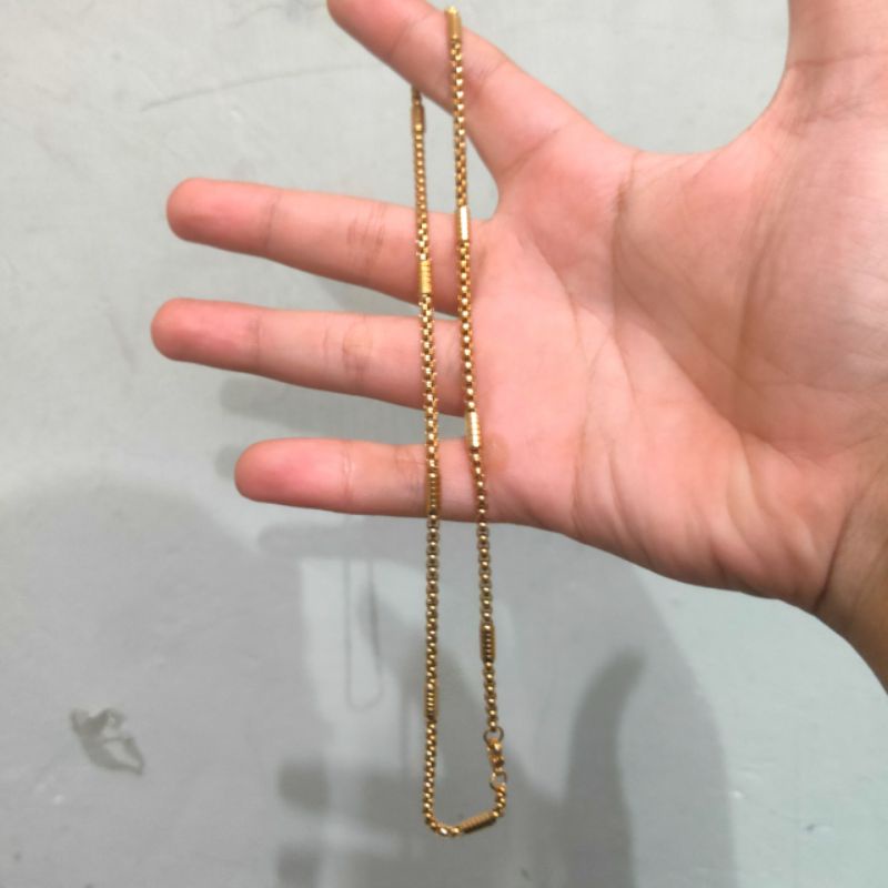 Kalung Titanium rantai rollo  untuk wanita anti luntur anti karat