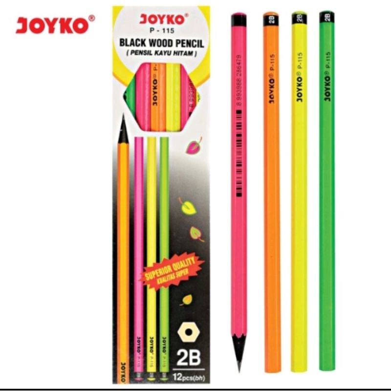 

Pensil / Pencil 2B Joyko P-115 Ecer (3pcs)