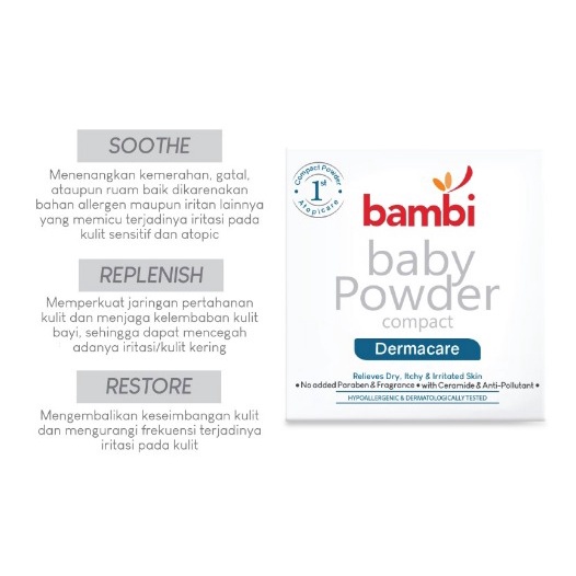 Bambi Baby Powder Compact Dermacare 40gr