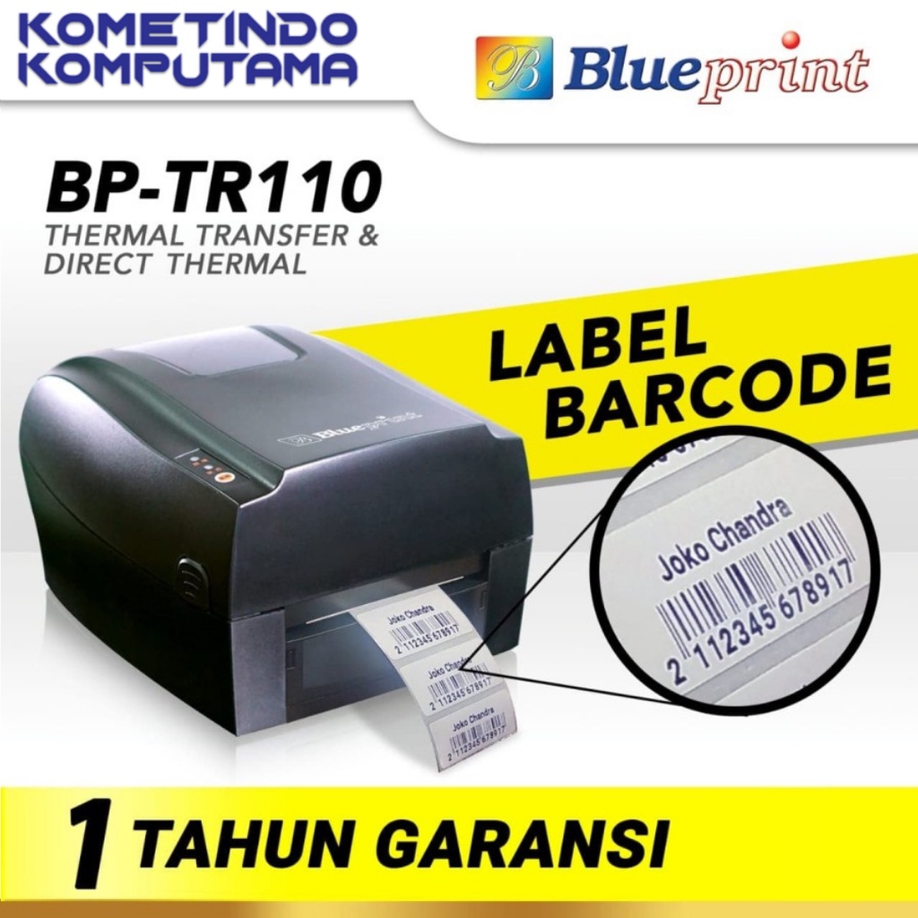 Ribbon Wax Barcode Label 110 x 300m Blueprint Thermal Transfer ribbon