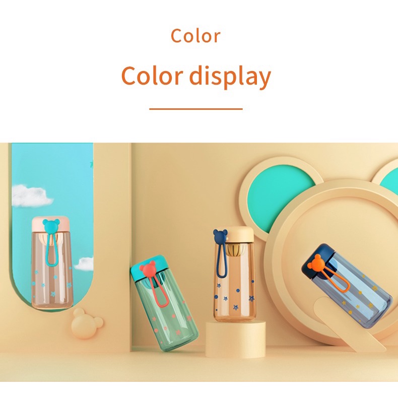 BOTOL MINUM X&W J-2400 BEAR SPACE 350ML - Toysbogor.